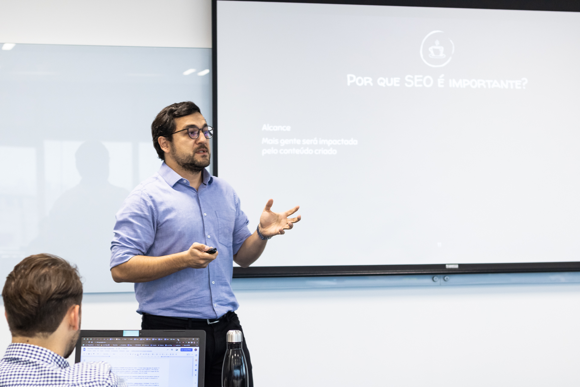 Aula na Link School sobre SEO